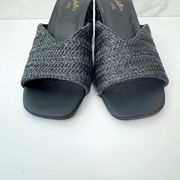 Seychelles Women Adapt Raffia Heeled Sandals Size 7 Minimal Classic Beachy Black - Picture 6 of 10